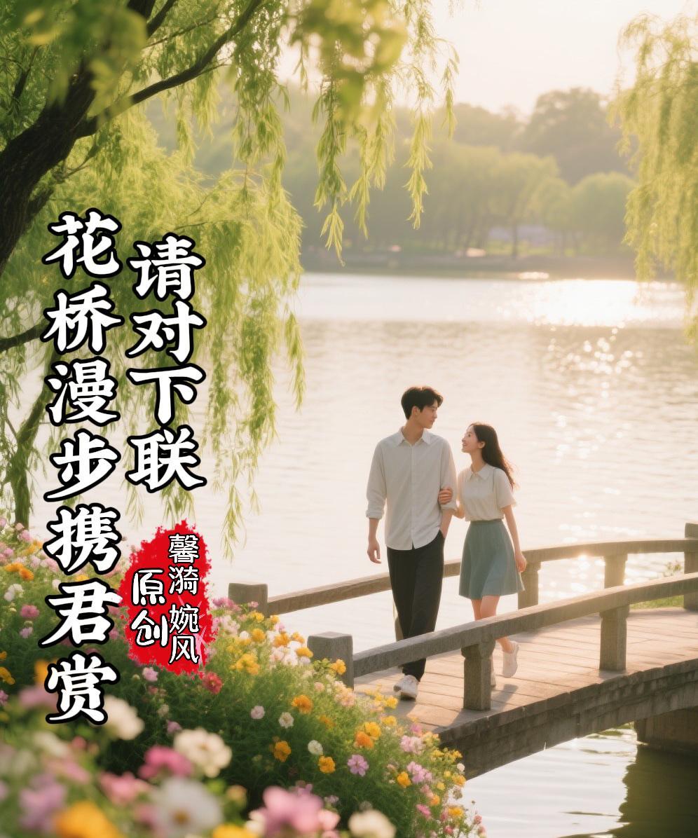 上联：花桥漫步携君赏；
下联：？？
#馨漪婉风诗联# 
#妙笔生花创作挑战#
