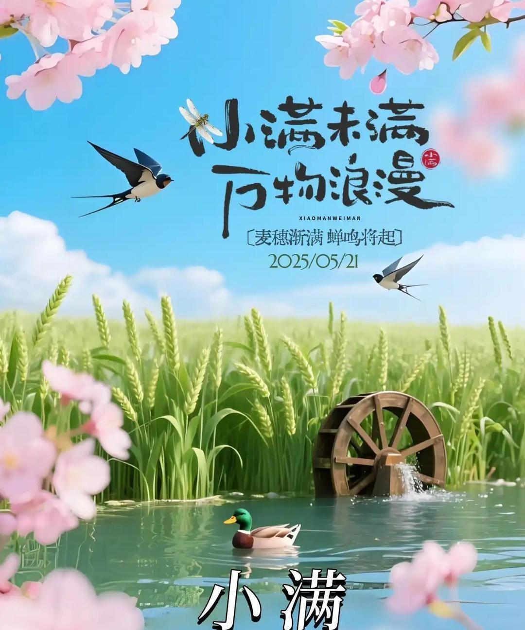 小满，是自然的馈赠。
521，是情感的表达。
当小满邂逅521，祝福我们；
收获