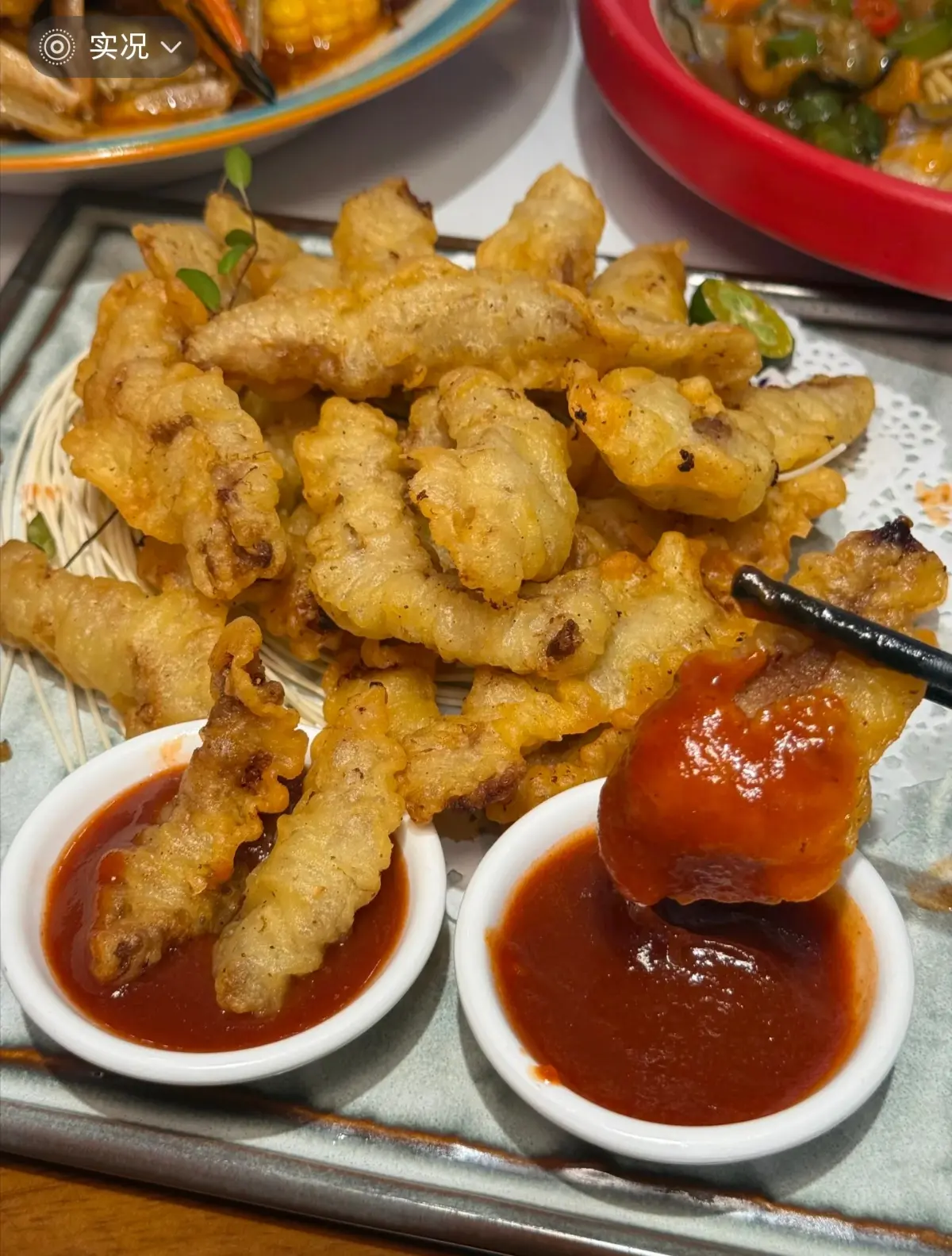 这个酥肉蘸番茄酱贼好吃了