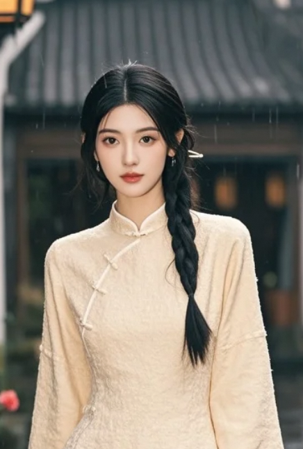 细雨轻拂她的裙摆，这才是江南最美的模样。