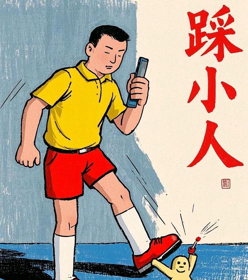 脚踏小人霉运跑，福运财运全来到。顺风顺水又一年，生活如意没烦恼。
踩烂小人坏运气