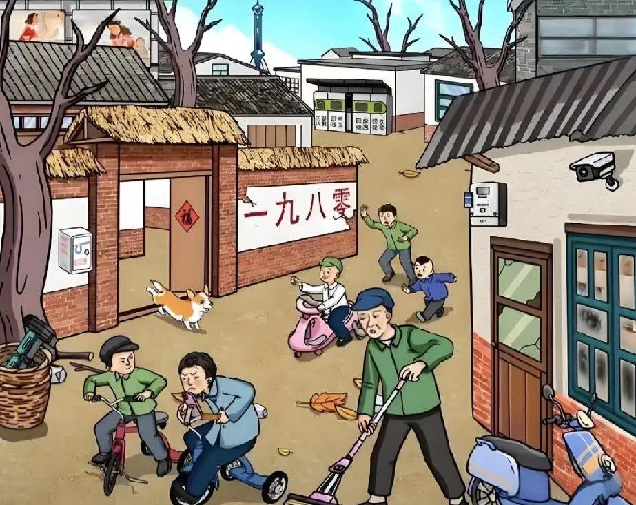 复古插画大找茬！这些现代元素乱入，你能秒发现几个？