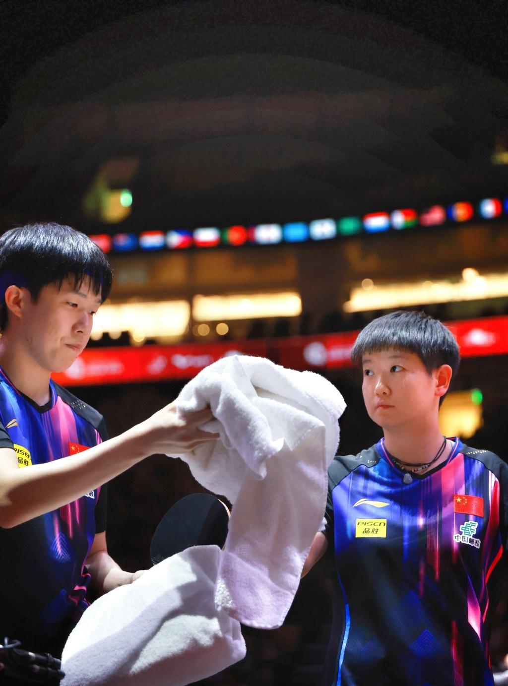 #夏日生活打卡季# 国乒双打三项都失去双保险
5月21日，多哈世乒赛混双1/4决