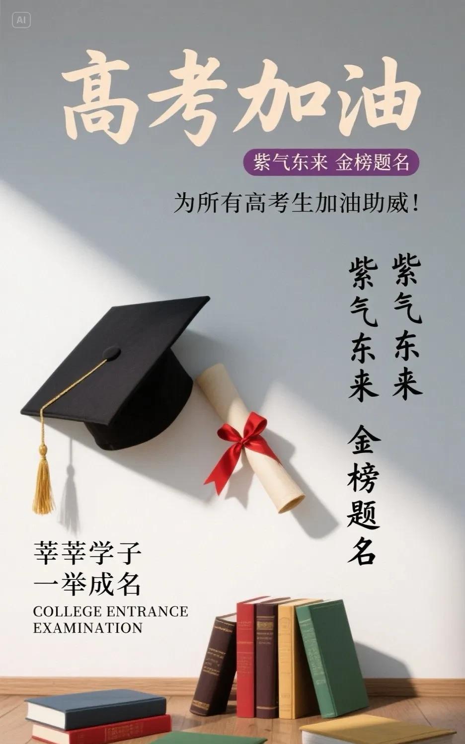 寒窗苦读，愿所有的考生都能考取自己理想的大学，莘莘学子，一举成名！