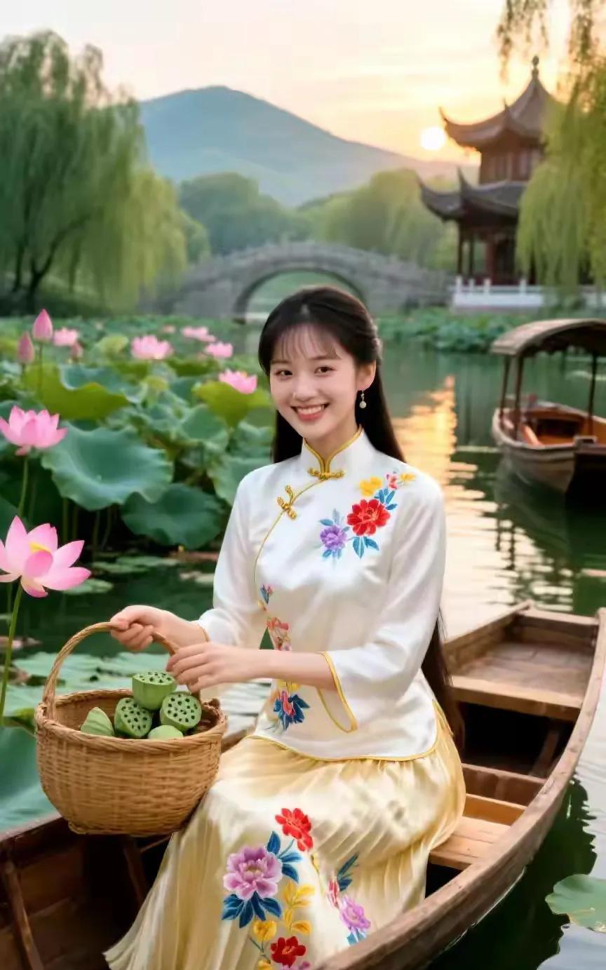 娇妻陪我醉花前，
悠雅时光诗韵闲。
清纯不染天长久，
……请老师添香
【幸福港湾