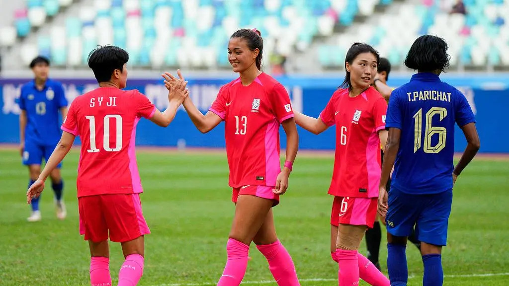 绽放亚洲之光！韩国女足凯旋开胜战！