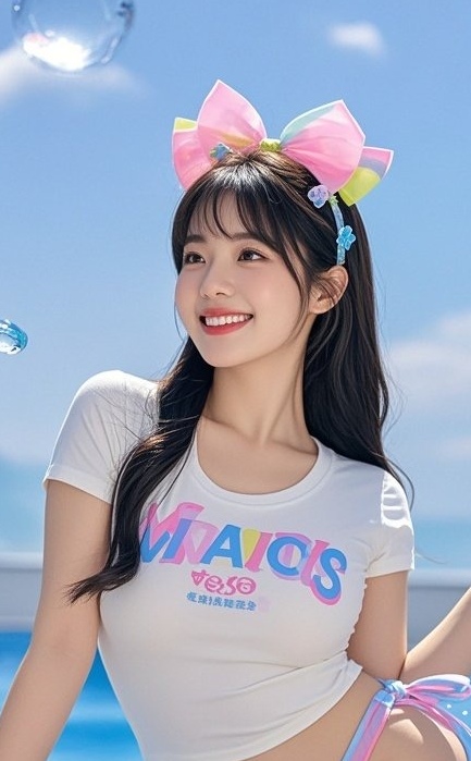 热浪袭人！俏丽美眉泳池秀玲珑曲线