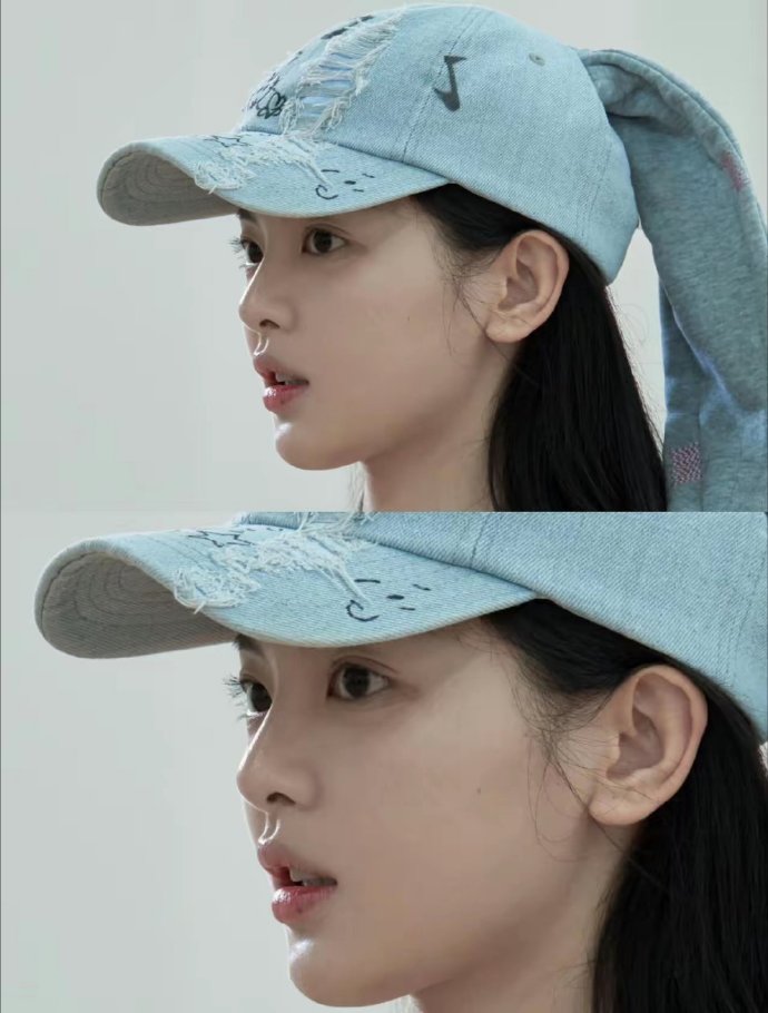 说杨超越素颜滤镜重？原相机生图怼脸很能打啊 ​​​