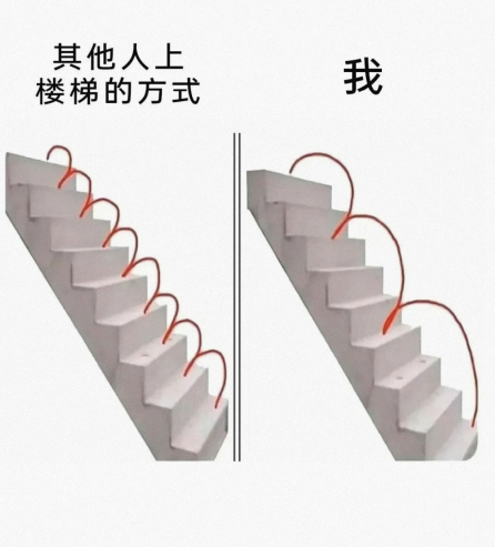 其他人上楼梯的方式