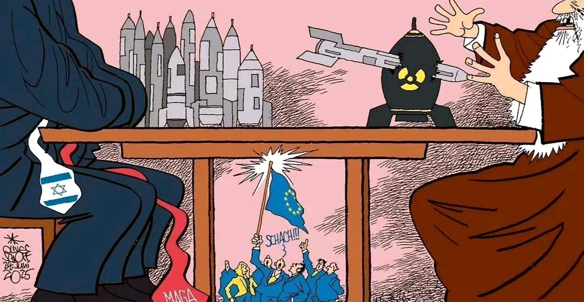 欧洲媒体漫画：
乌克兰已失去了国际社会的关注...