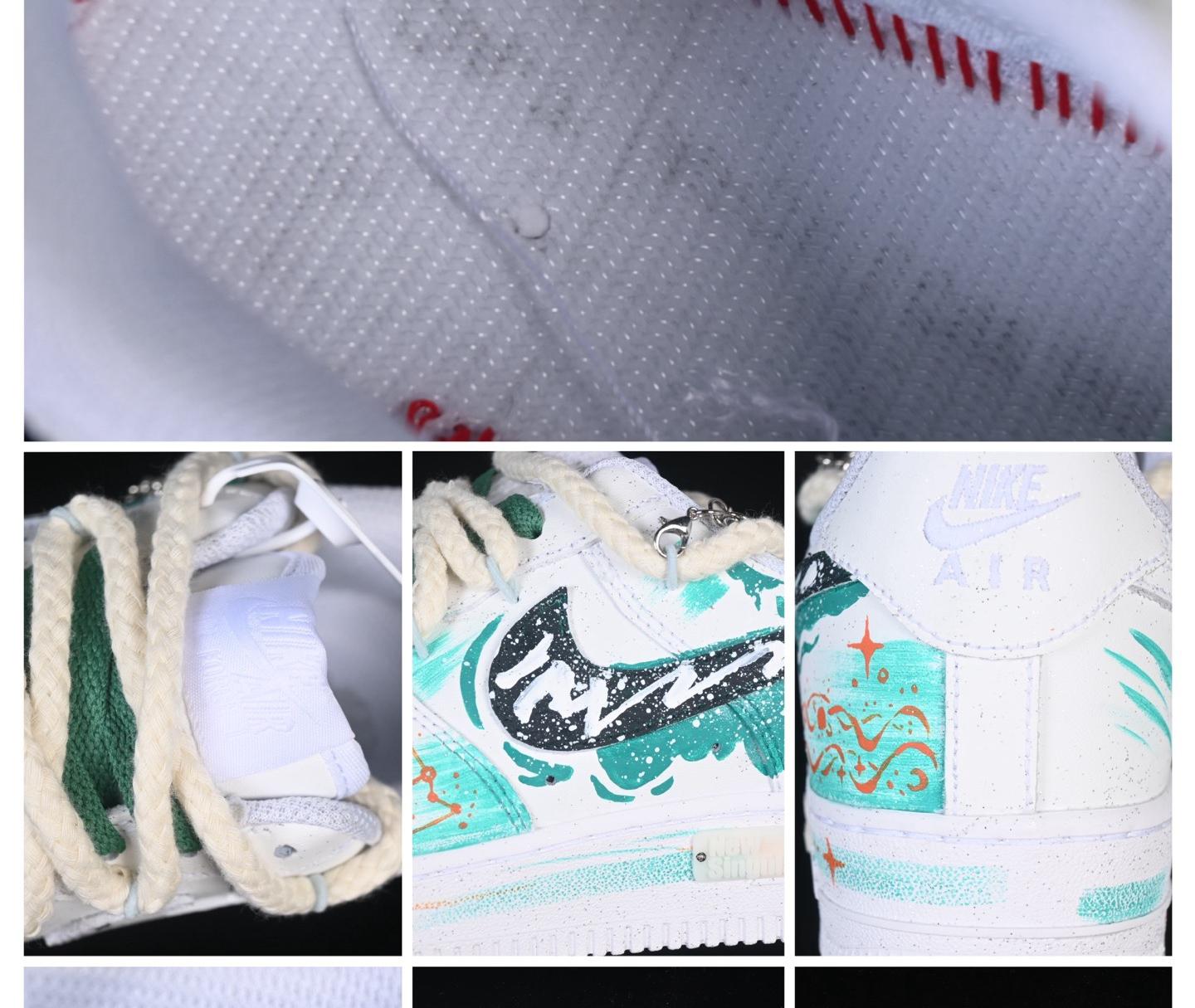 Nike Air Force 1 Low "Aquarius" 手绘涂鸦 十二星座系列 金牛座