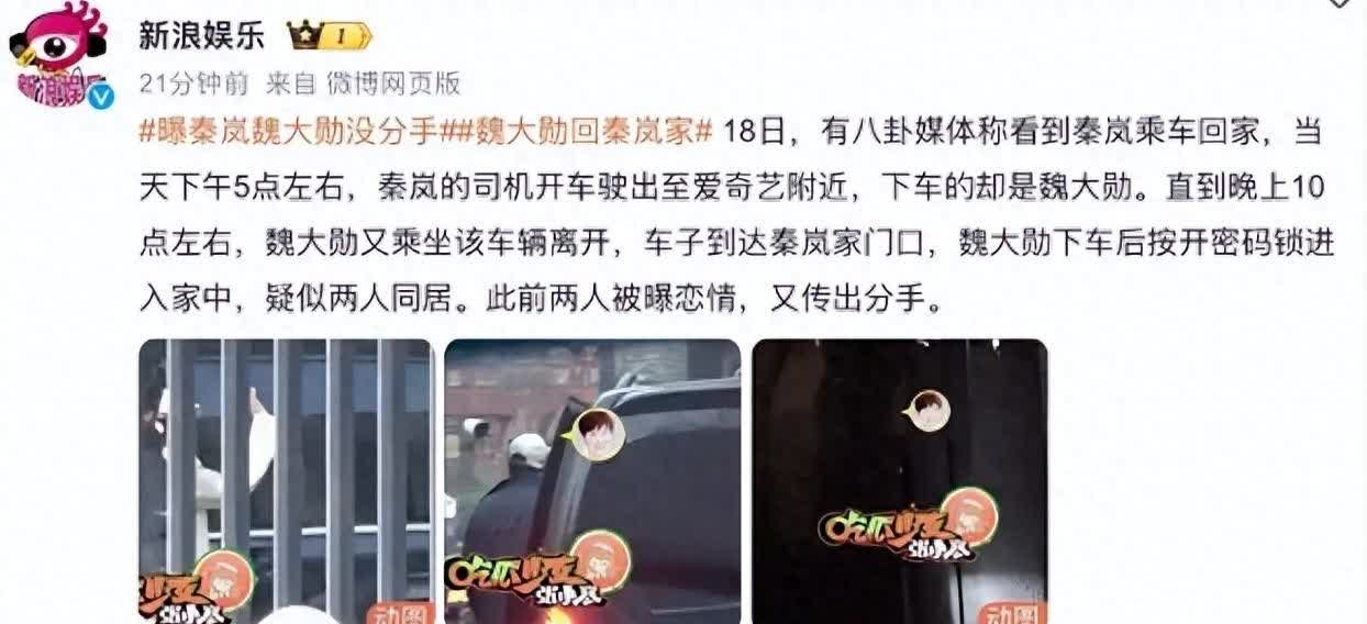 “先是杨幂现在又成了秦岚，魏大勋到底有啥魅力？”3月18号，有八卦媒体看到秦岚回
