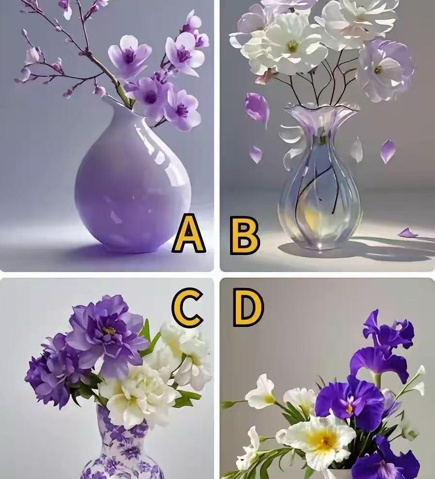 最近你会有何惊喜到来？
不妨先看看
你觉得哪瓶花瓶好看？
趣味测试，答案仅供参考
