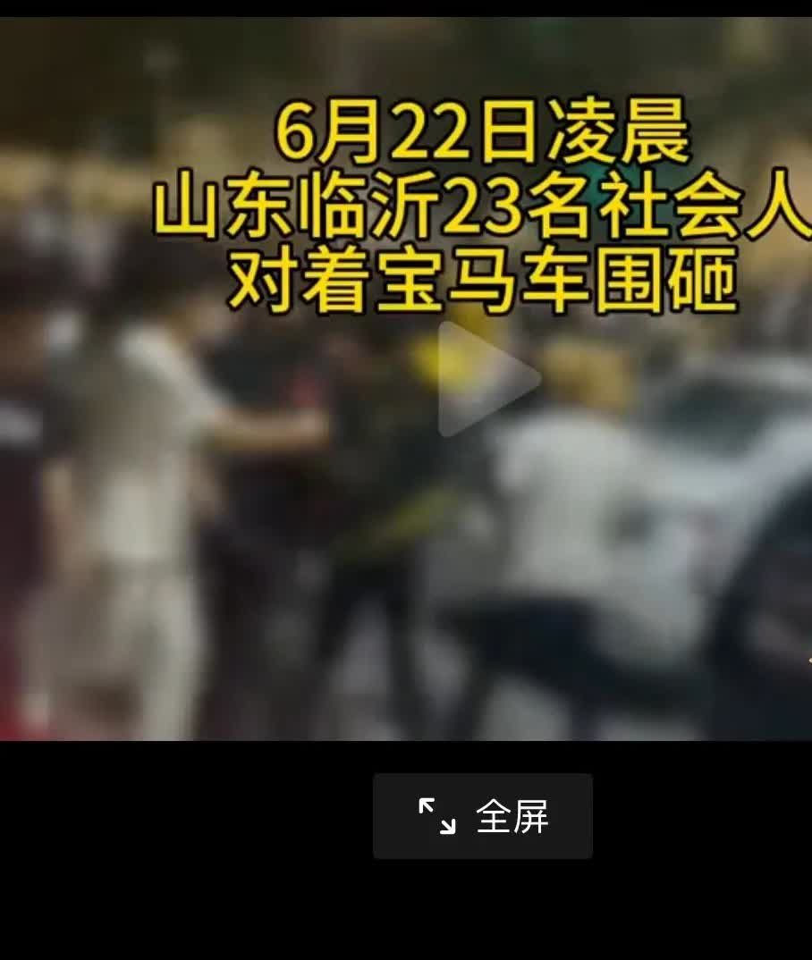 山东临沂23人砸宝马车，车主是不是赚了？
砸车的人被拘留，还得被罚款，有可能还