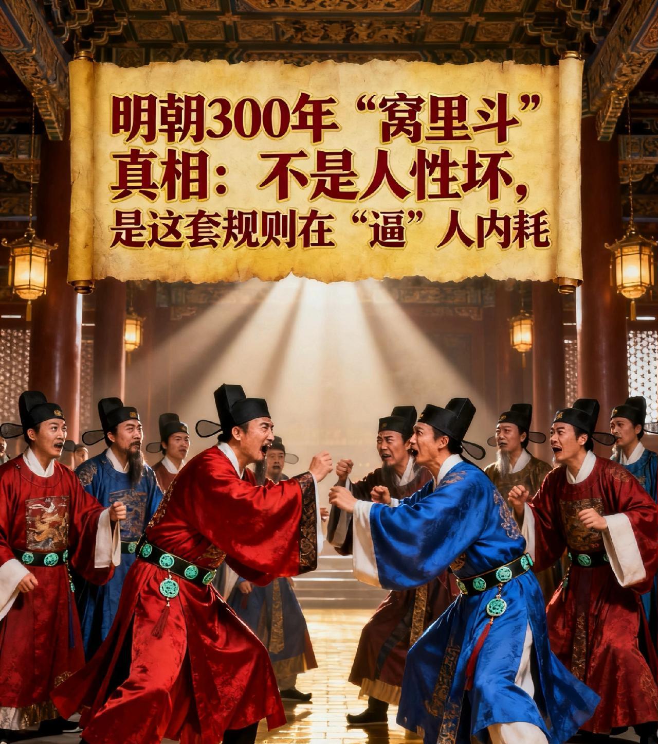 明朝300年“窝里斗”真相：不是人性坏，是这套规则在“逼”人内耗
最近重刷《大明