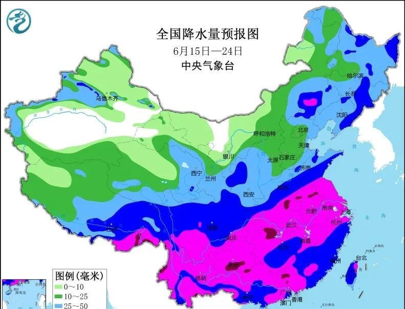 【中期降水预测】华南和江南地区：将迎来大范围强降水，部分地区降水量可达100～2