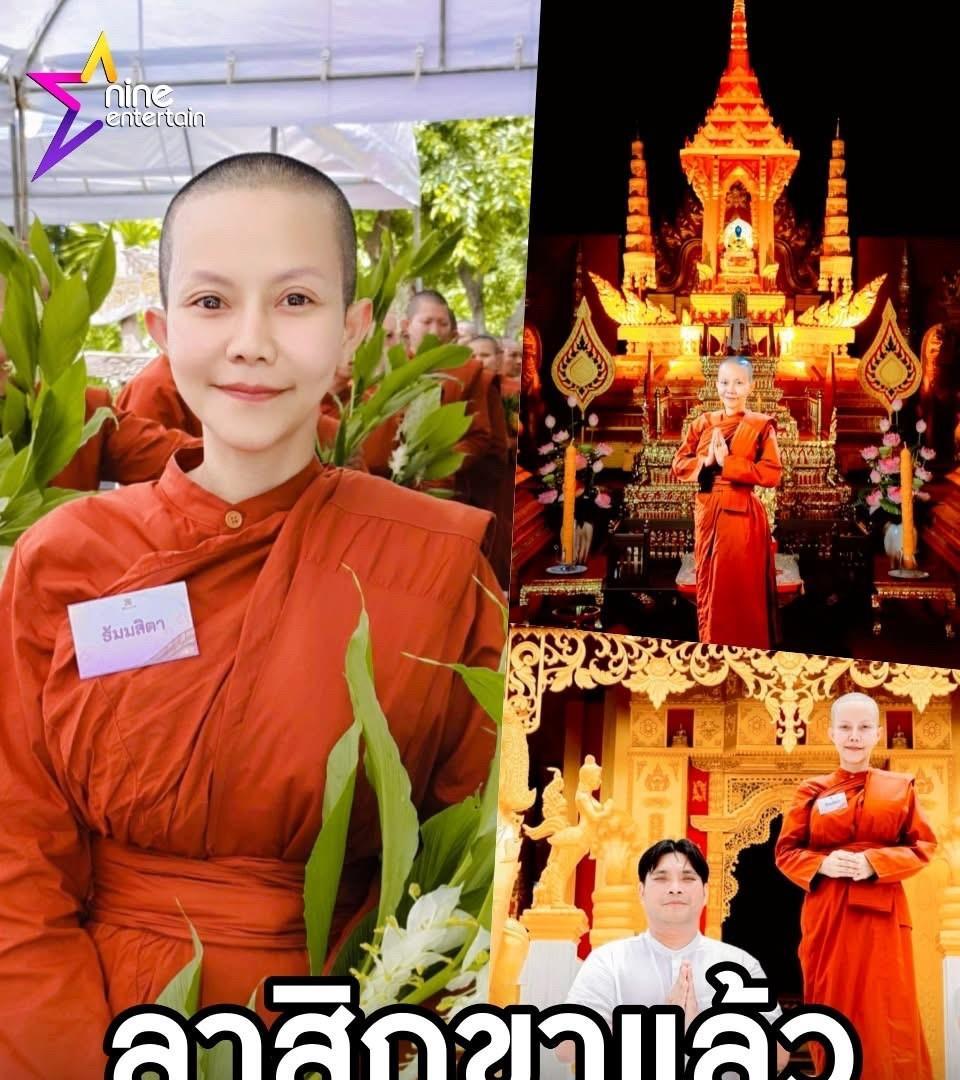 #泰国娱乐# 女星Keaw举行受戒仪式。。Keaw将出家12天。。