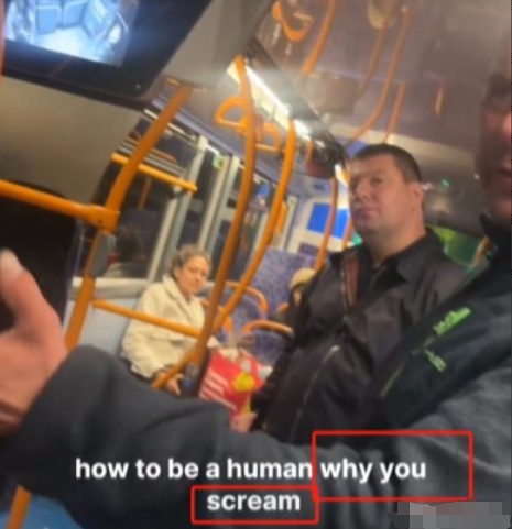 “非要出国？”6月4日，一中国女生在英国因为讲了中文，就被白人男子歧视辱骂，还狂
