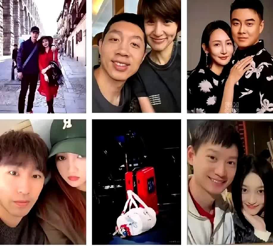 网友还让太残忍，硬是把国乒已经公开成双成对的情侣夫妻给整理出来，中间还放个小红箱