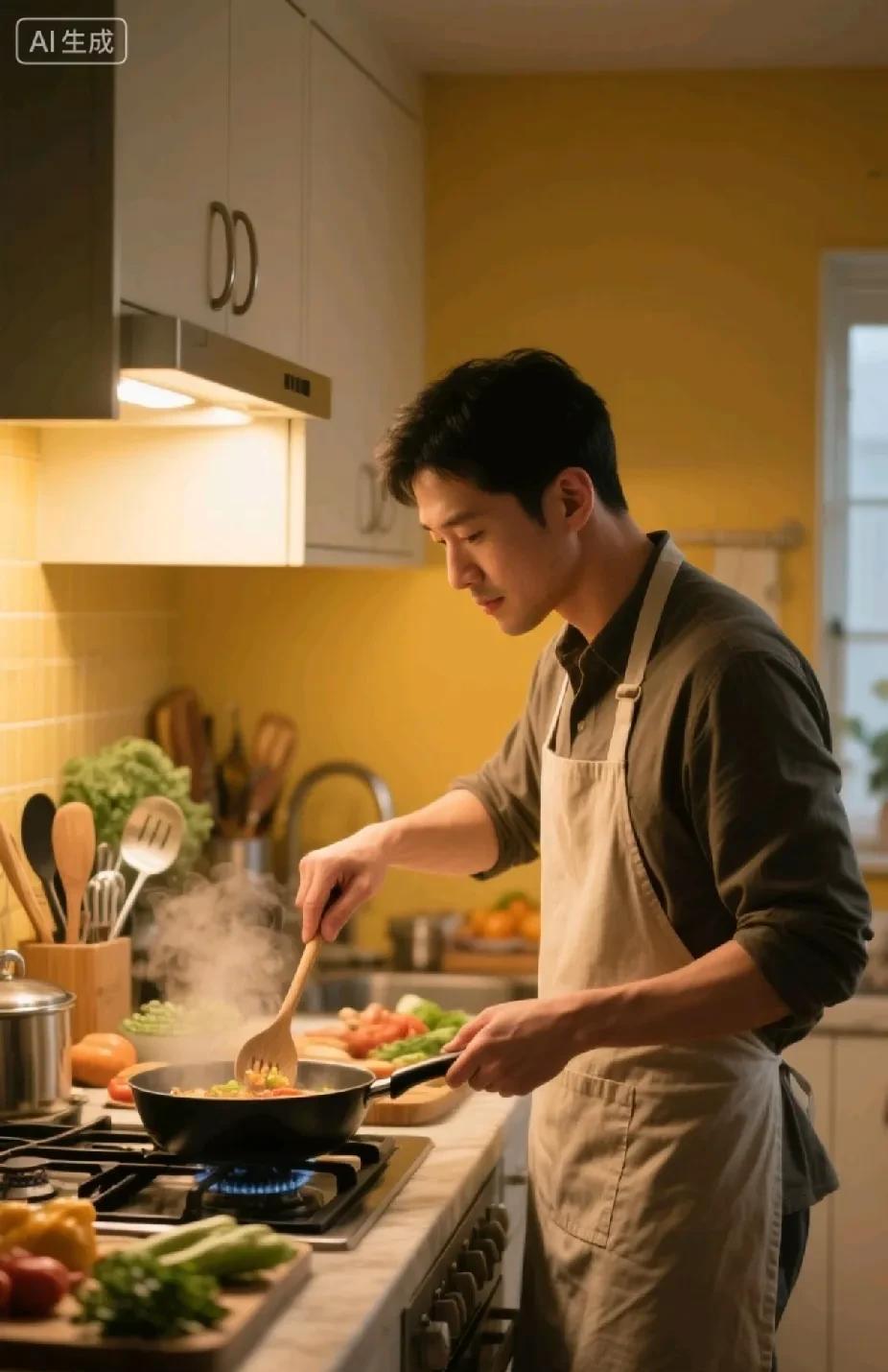 #男人也应该做饭你赞成吗#现在社会男人做饭应该很普遍了吧，我觉得有个会做饭的男人