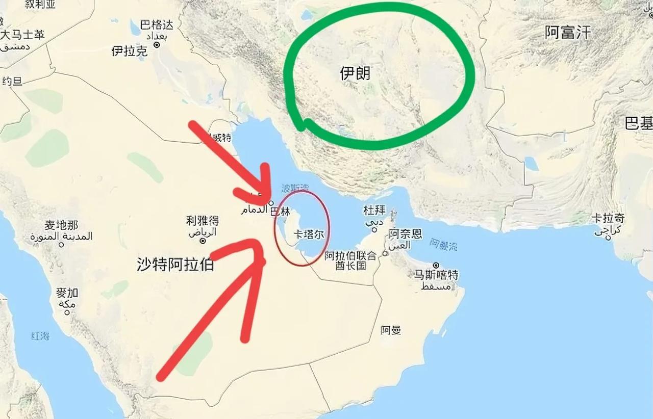 伊朗为啥会先打美国卡塔尔基地？答：它在中东最大，它也最近。有多近？伊朗南边到卡塔