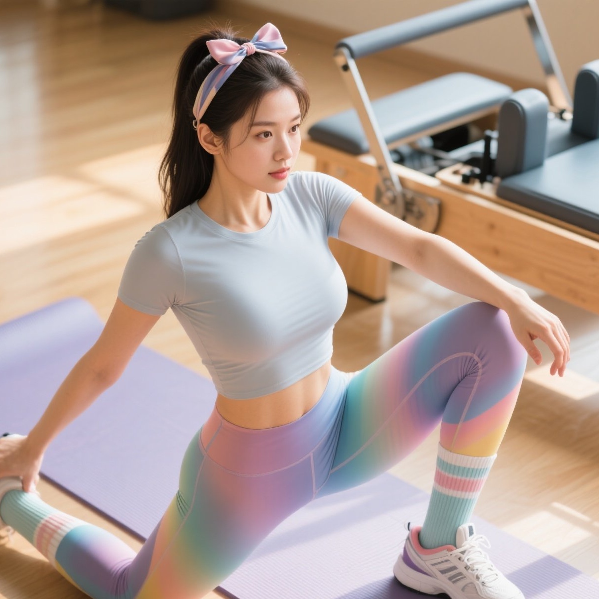 魅惑女神普拉提写真，曲线玲珑令人心动
