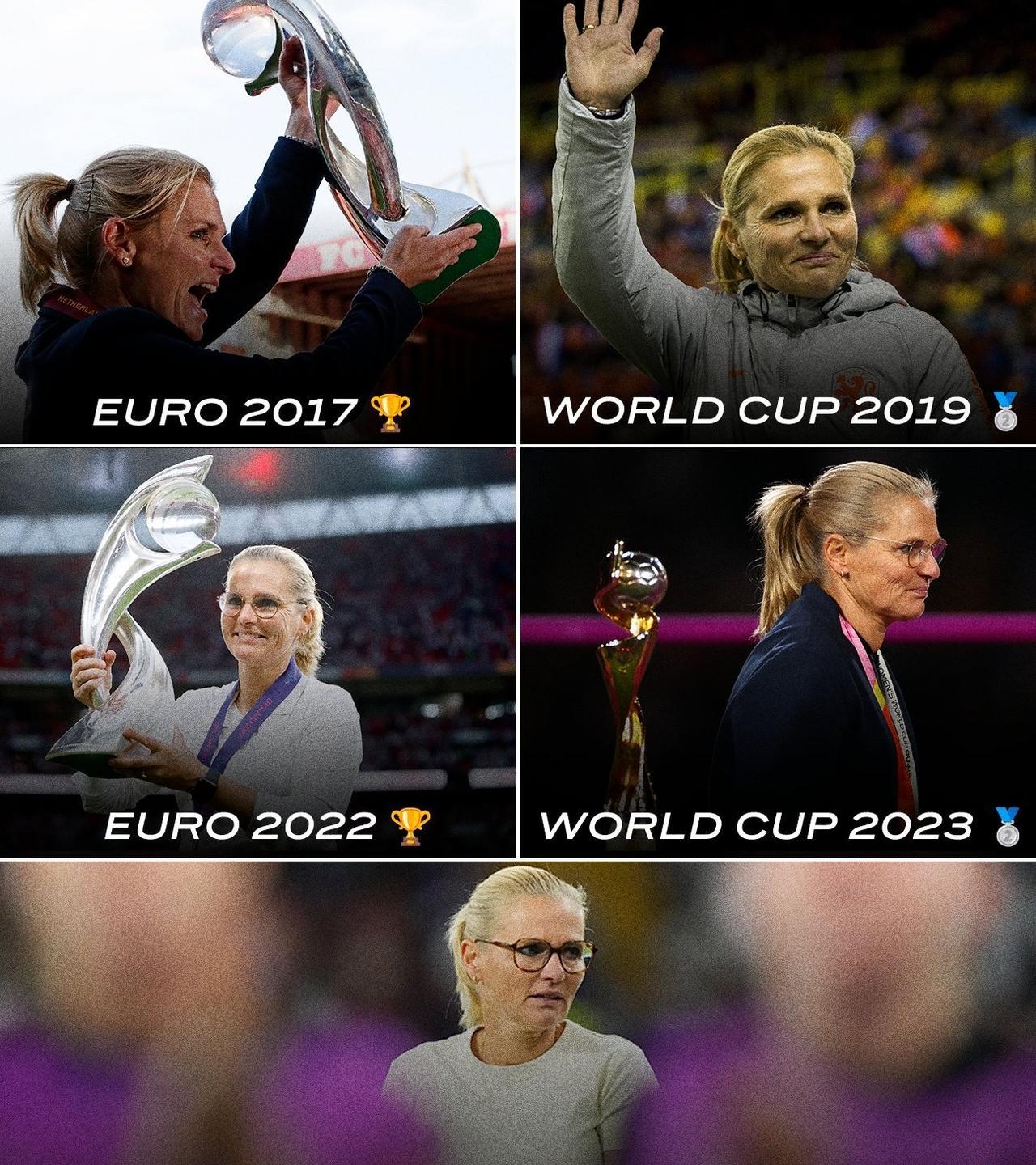 萨丽娜·维格曼 (Sarina Wiegman) 是首位连续五次闯进重大国际锦标