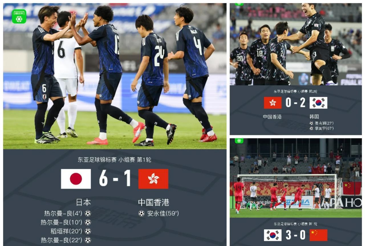 按照这个比分，明天国足要给日本干7:0，最后一场国足可能0：1香港队。
不过这场