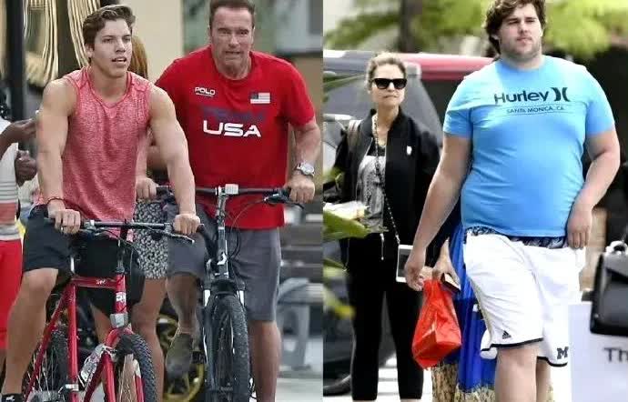 斯瓦辛格的两个儿子，一个他自己养，一个老婆养，两个亲兄弟差异这么大！
全世界做