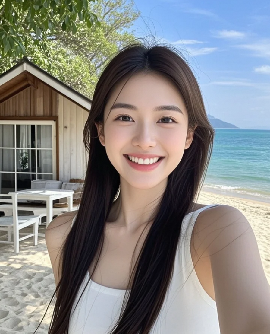 远处帆影点点，这背景浪漫值拉满？