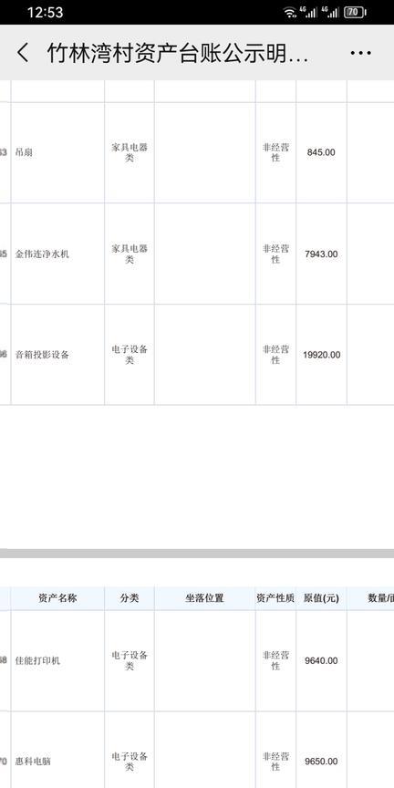 离谱得令人质疑
近日，湖北省黄石市下辖一村委公示了一份村级资产台账，账目以表格形