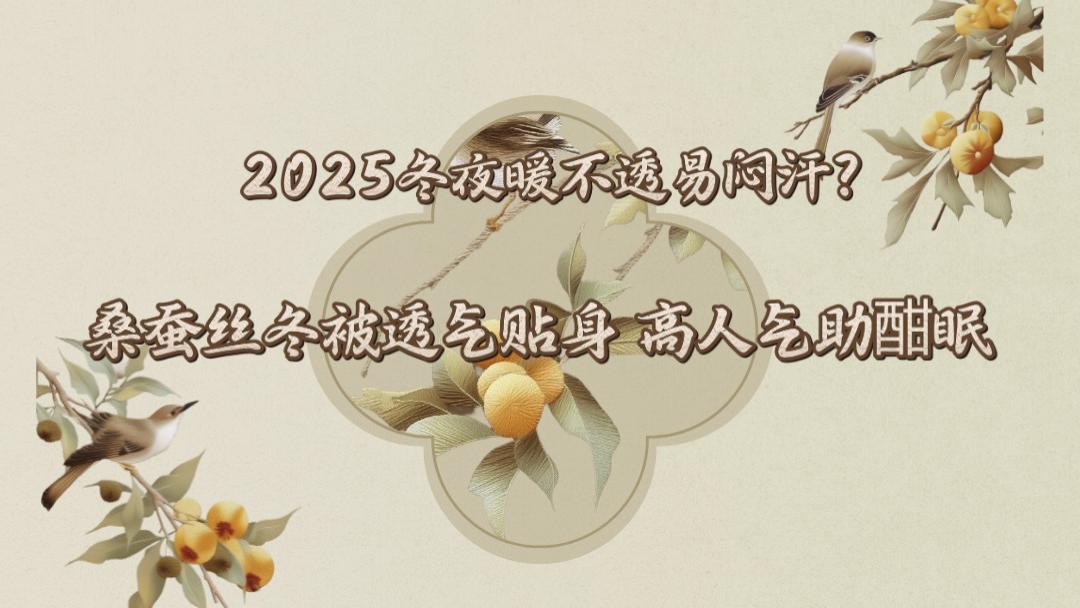2025冬夜暖不透易闷汗？桑蚕丝冬被透气贴身 高人气助酣眠