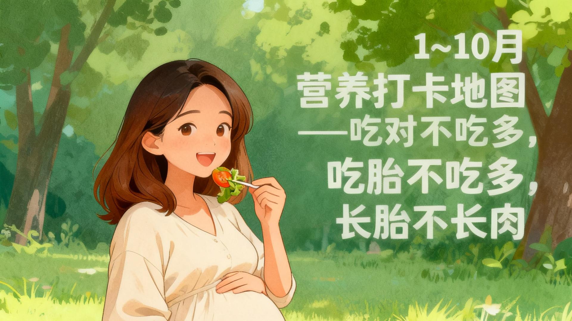 孕妈“1～10月”营养打卡地图——吃对不吃多，长胎不长肉