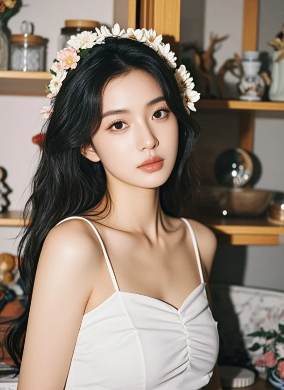 温婉如水眸含星河，她一笑众生皆醉