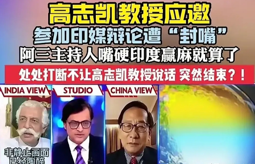 太难为高志凯了，受邀网上连线了印度一档节目讨论前段时间印巴冲突的事情，本以为可以