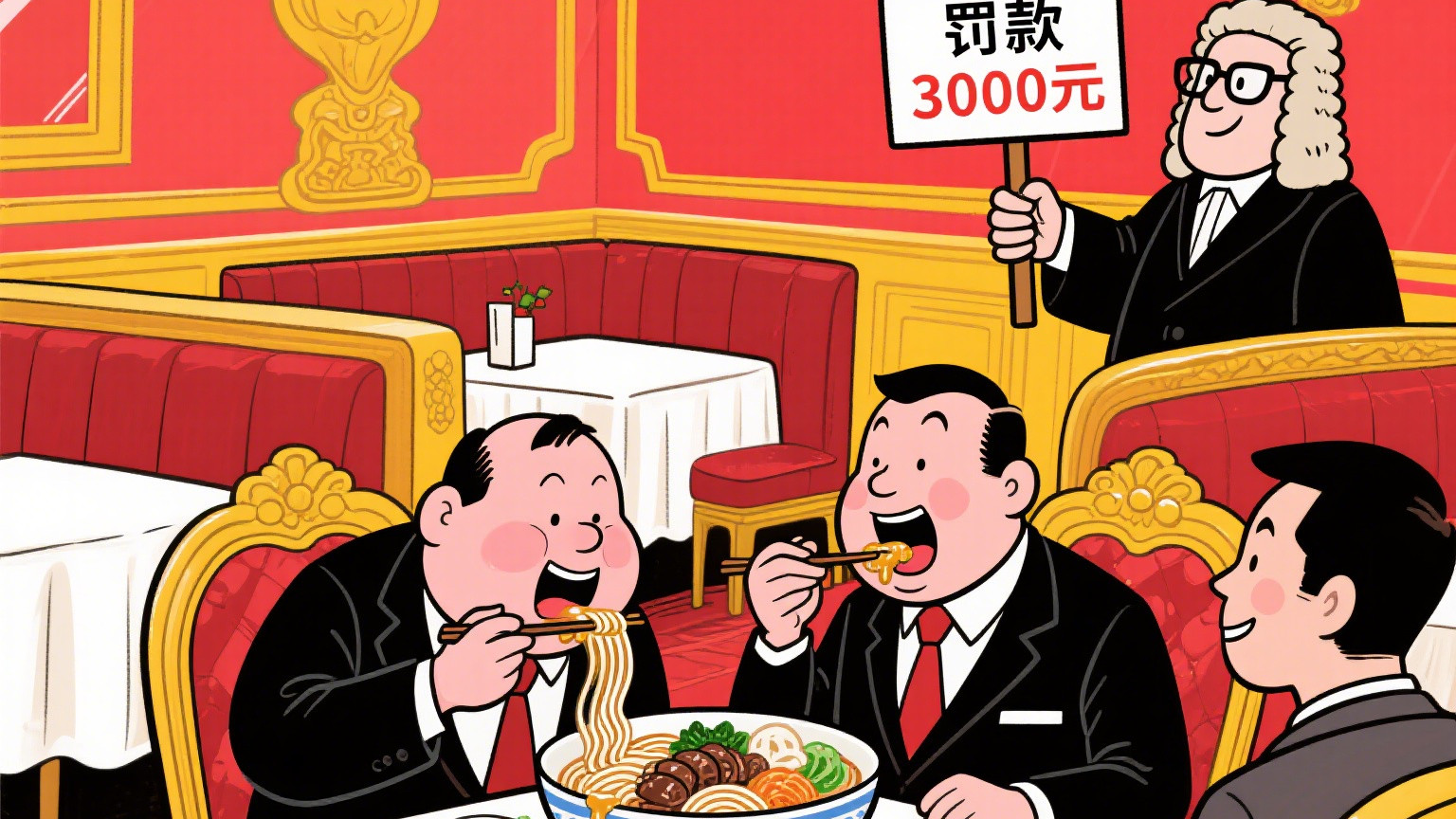 一碗面惹祸！两银行经理接受客户午餐被罚3000元