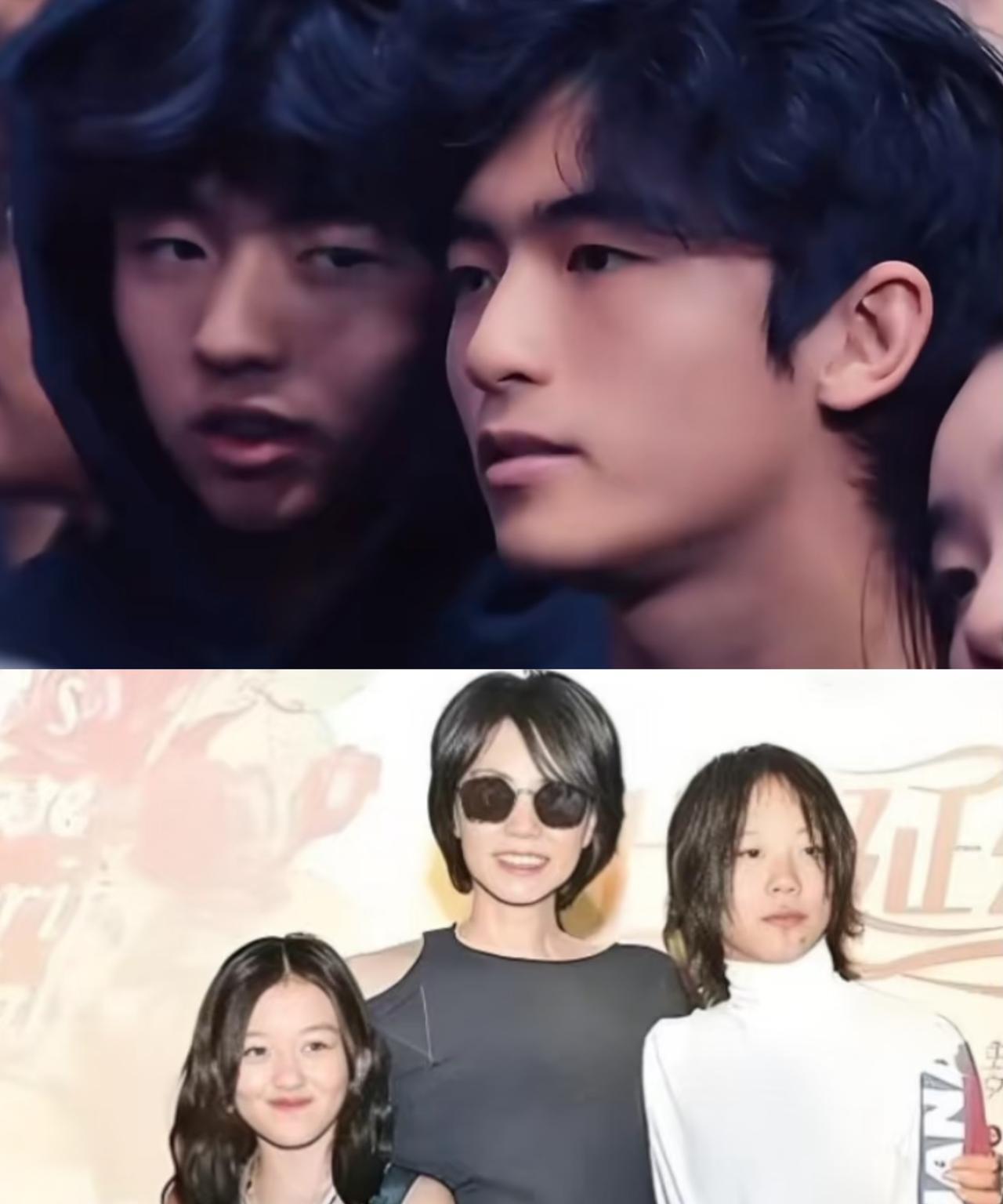 王菲的两个女儿
一个是天生歌手，一个是未来画家
而张柏芝两个儿子，就普通的多！怪