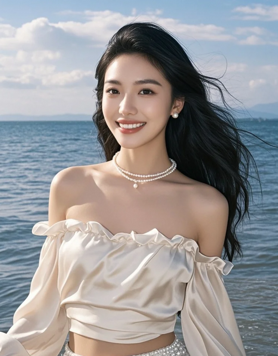 耳边的秀发，飘在咸风里