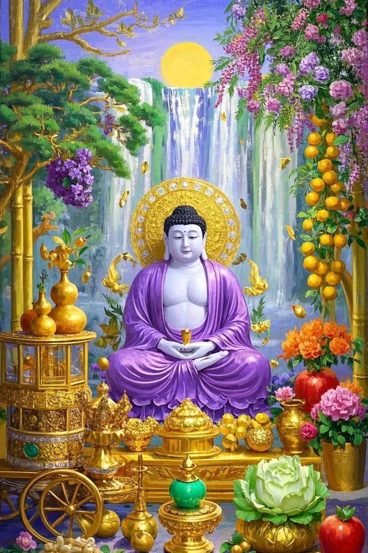 一拜燃灯佛，身体没灾祸，吃嘛嘛都香，病痛全跑没。
二拜燃灯佛，财运特别火，正财偏