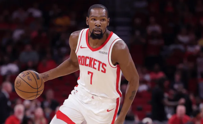 NBA常规赛，火箭客场124-109战胜灰熊。
全场比赛，火箭球员凯文-杜兰特投