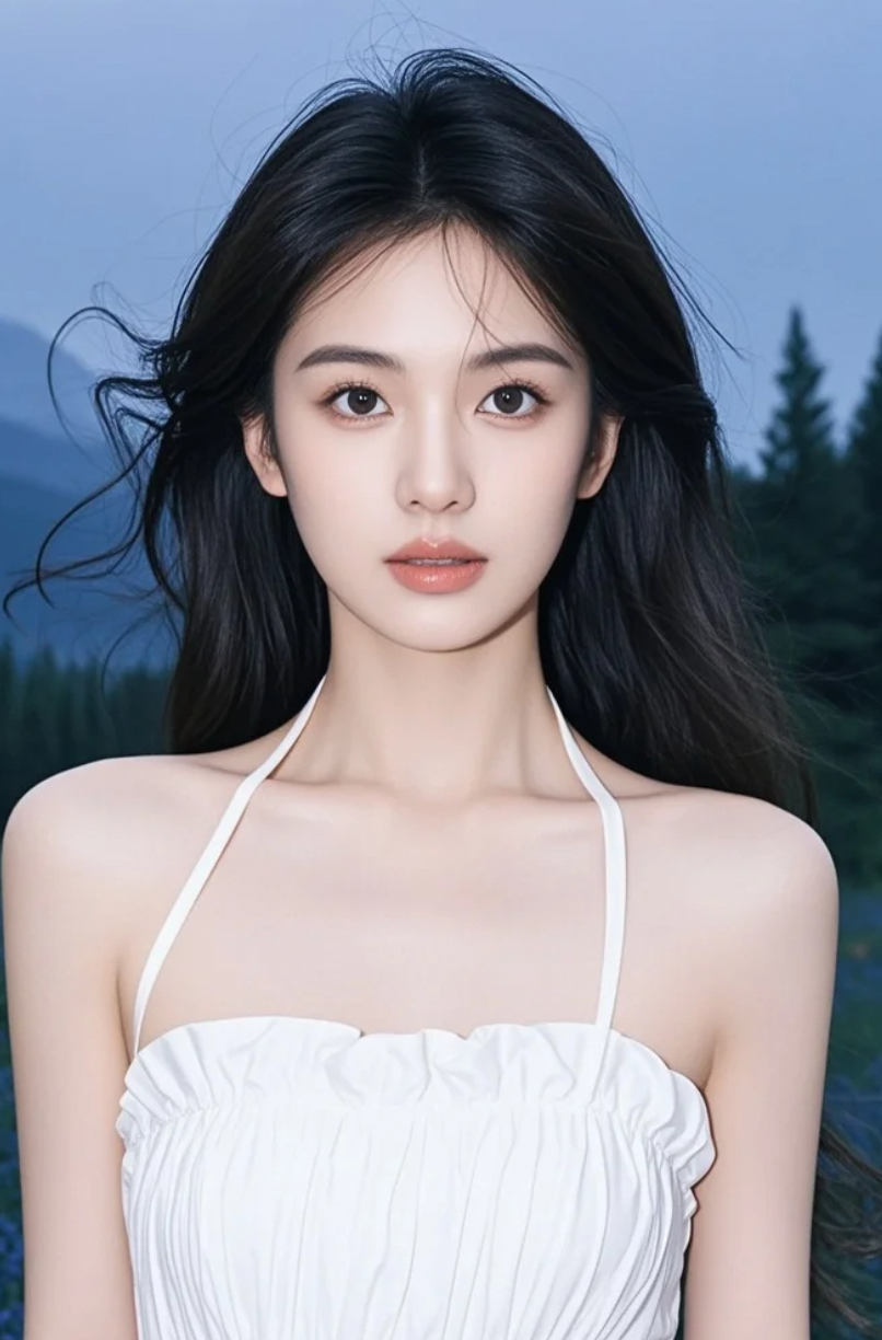 她不说话，但整张图都在发光