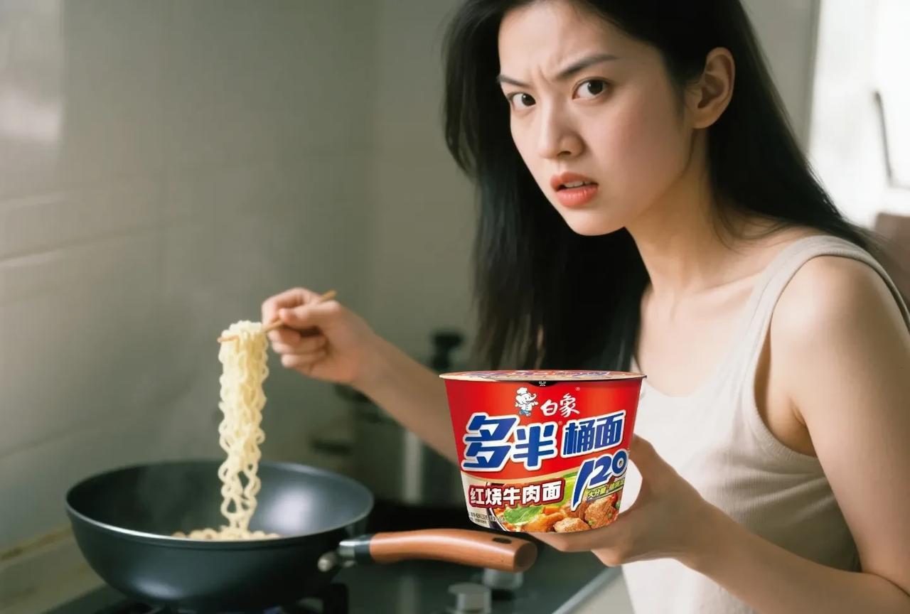 万万没想到，口碑不错的白象方便面也人设崩塌了。
“多半袋面”的解释是“多半”袋面