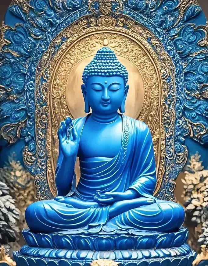 药佛，闻名遐迩，因其解救苍生疾厄、消除万般苦楚而广受尊崇。
其心怀慈悲，宛若皎洁