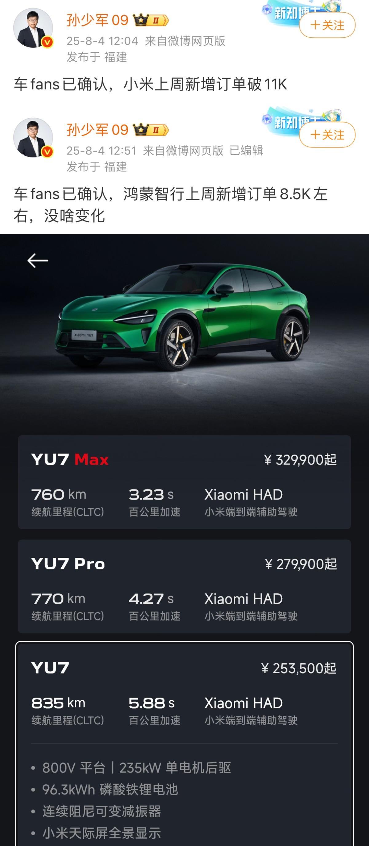 小米这成绩该怎么说呢~
只能说小米汽车的真的火，特别是YU7现在都要等57-60