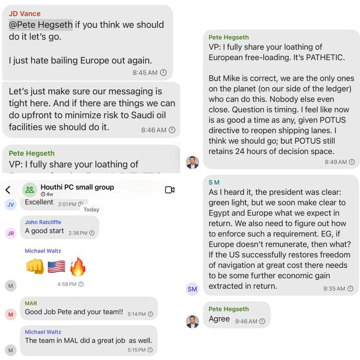 川普政府无意间将攻击胡塞武装的计划泄露给一名记者，引发轩然大波