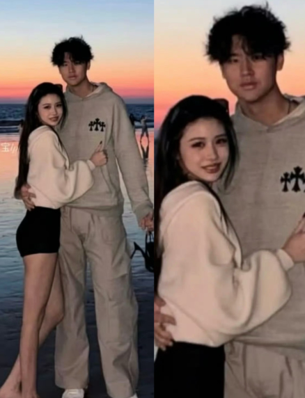 汪峰大女儿小苹果谈恋爱了，和男朋友海边拥抱。
汪峰大女儿小苹果如今已经出落得非常