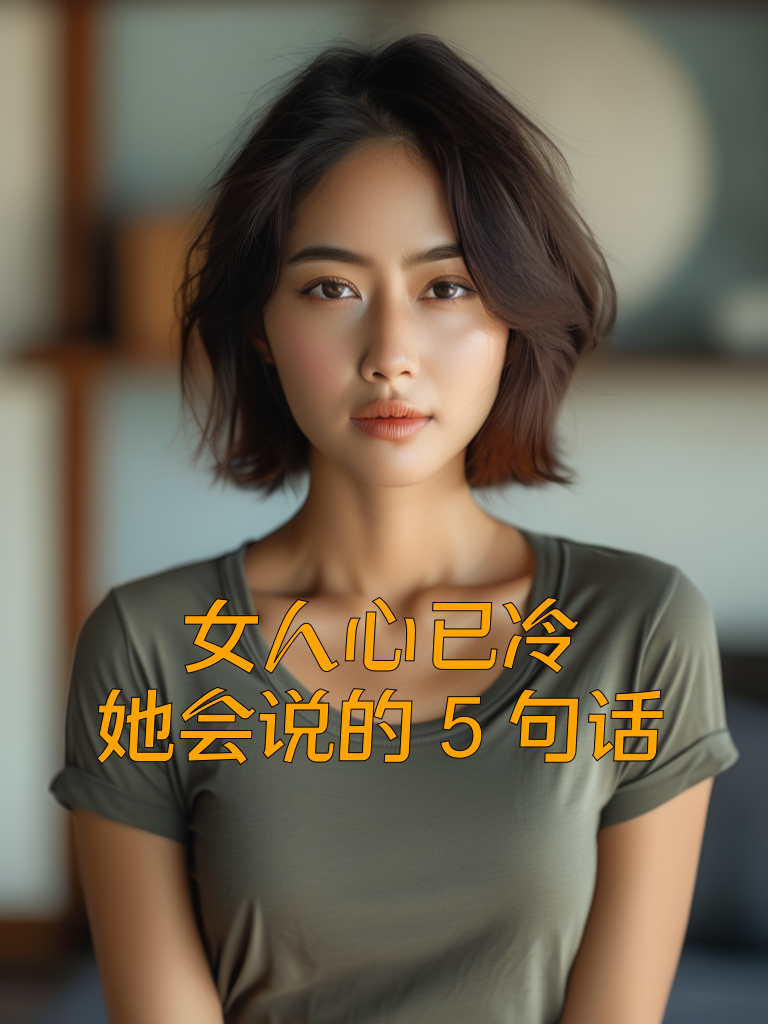 女人心已冷，她会说的5句话