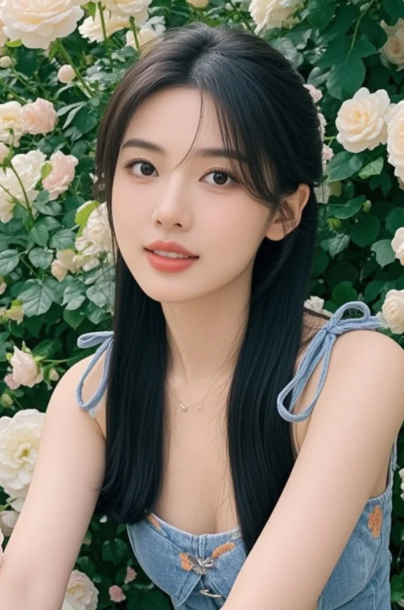 你说是花更美，还是我更甜？
