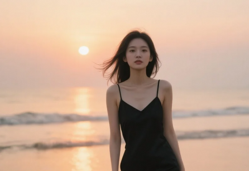 海风吹过，带走了所有的烦恼，只剩下我和这条美丽的大海。