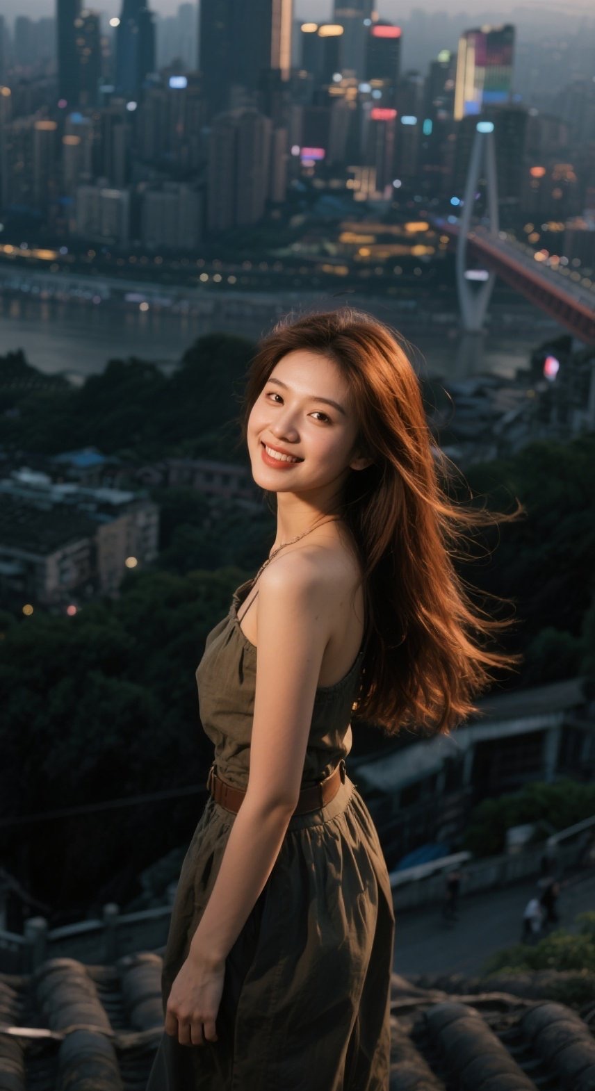 高冷女神夜巡，晚风轻撩心弦